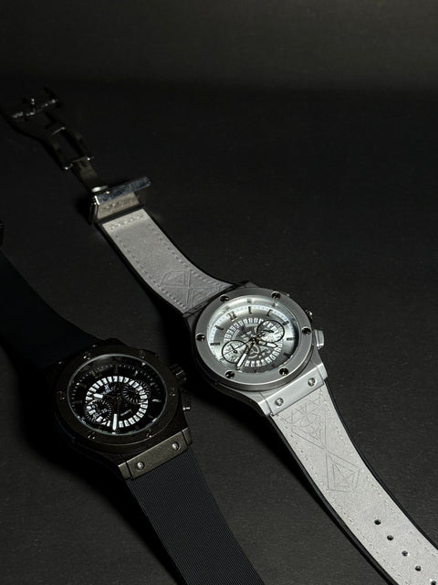 HUBLUT ICE GRAY ( Life Time Machine Warranty) With Complete Box + FREE DELIVERY AND ALLOW TO CHECK PARCEL BEFORE PAYMENT