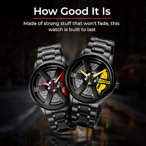 NISSAN GTR SKMEI Men Watch 360° Rotation Wheel Creative Fashion Men Stainless Steel Watch Watch For Men 1990 | WATERPROOF | COMPLETE BOX | FREE DELIVERY