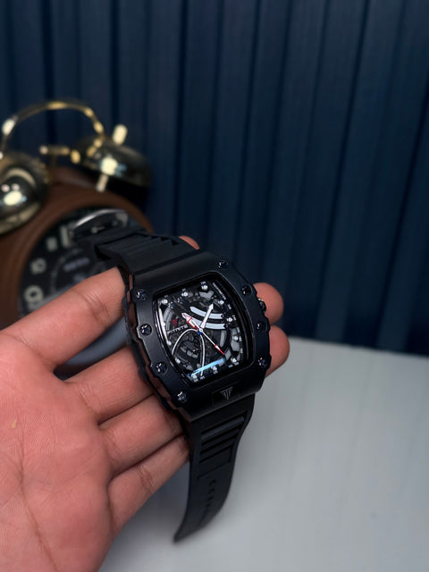 Fitrite Jet Black Watch( Life Time Machine Warranty) With Complete Box + FREE DELIVERY AND ALLOW TO CHECK PARCEL BEFORE PAYMENT