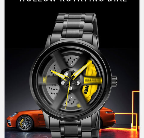 NISSAN GTR SKMEI Men Watch 360° Rotation Wheel Creative Fashion Men Stainless Steel Watch Watch For Men 1990 | WATERPROOF | COMPLETE BOX | FREE DELIVERY