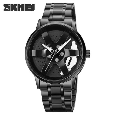 NISSAN GTR SKMEI Men Watch 360° Rotation Wheel Creative Fashion Men Stainless Steel Watch Watch For Men 1990 | WATERPROOF | COMPLETE BOX | FREE DELIVERY