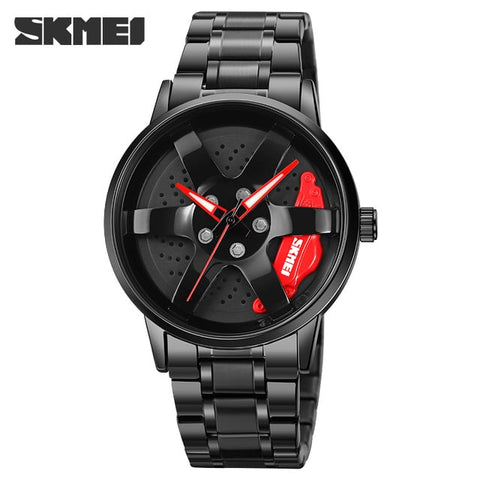 NISSAN GTR SKMEI Men Watch 360° Rotation Wheel Creative Fashion Men Stainless Steel Watch Watch For Men 1990 | WATERPROOF | COMPLETE BOX | FREE DELIVERY