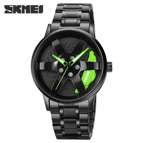 NISSAN GTR SKMEI Men Watch 360° Rotation Wheel Creative Fashion Men Stainless Steel Watch Watch For Men 1990 | WATERPROOF | COMPLETE BOX | FREE DELIVERY